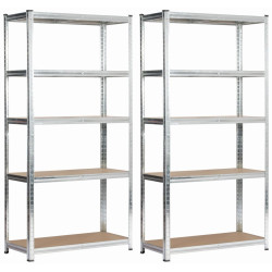 Set etajere Akord 90x40x180 2pcs (Silver) Thumb