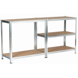 Set etajere Akord 90x40x180 2pcs (Silver) Thumb