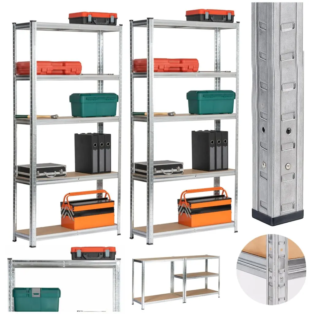 Set etajere Akord 90x40x180 2pcs (Silver) - 9