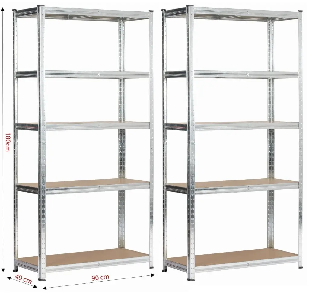 Set etajere Akord 90x40x180 2pcs (Silver) - 10