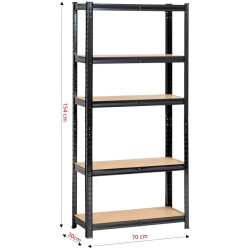 Etajera Akord 70x30x154 (Black) Thumb