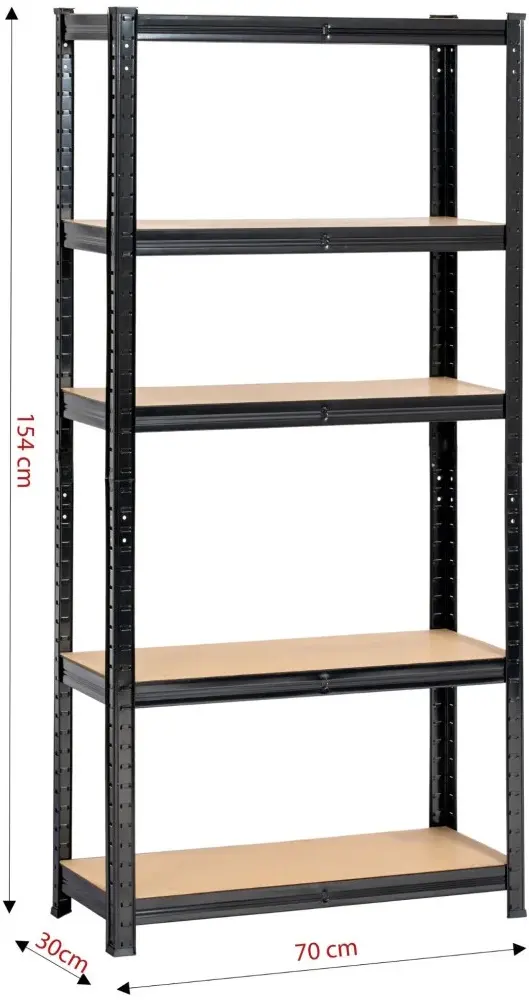 Etajera Akord 70x30x154 (Black) - 9