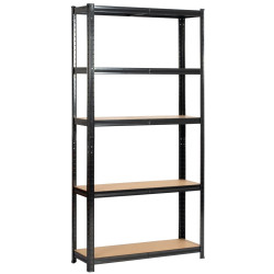 Стеллаж Akord 90x30x180 (Black) Thumb