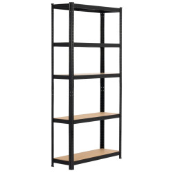 Стеллаж Akord 90x30x180 (Black) Thumb