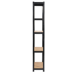 Стеллаж Akord 90x30x180 (Black) Thumb