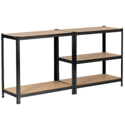 Стеллаж Akord 90x30x180 (Black) Thumb