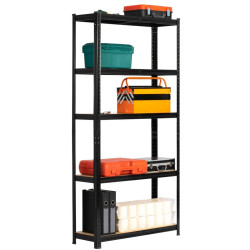 Стеллаж Akord 90x30x180 (Black) Thumb
