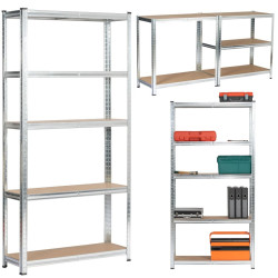 Стеллаж Akord 90x30x180 (Silver) Thumb