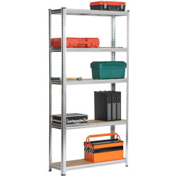 Стеллаж Akord 90x30x180 (Silver) Thumb