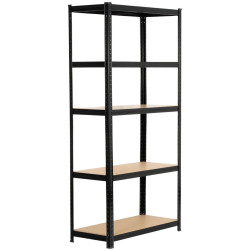 Стеллаж Akord 90x40x180 (Black) Thumb