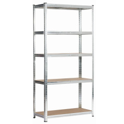 Стеллаж Akord 90x40x180 (Silver) Thumb