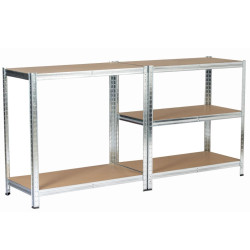 Стеллаж Akord 90x40x180 (Silver) Thumb