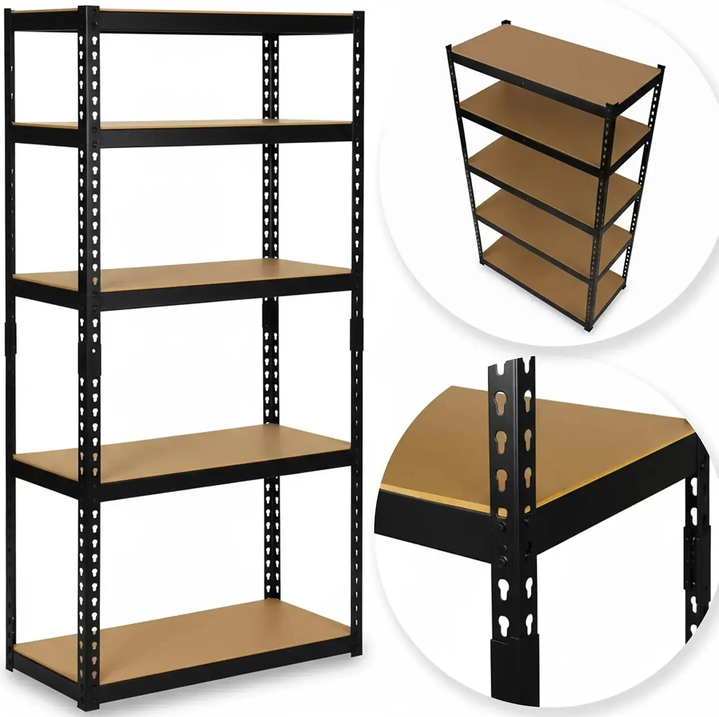 Стеллаж Humberg HR-853 4854 (Black/Beige) - 6