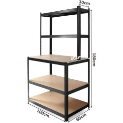 Стеллаж с верстаком Humberg HR-855 (Black/Beige) Thumb