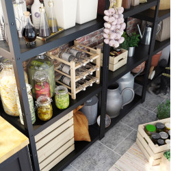 Стеллаж Ikea Bror 234x55x190 (Черный) Thumb