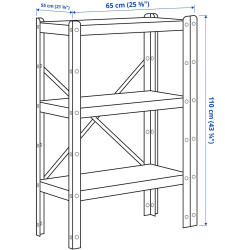 Стеллаж Ikea Bror 234x55x190 (Черный) Thumb