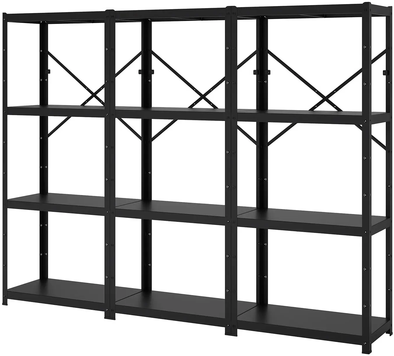 Стеллаж Ikea Bror 254x40x190 (Черный) - 2