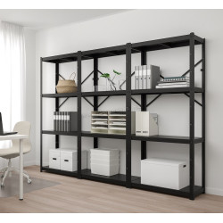 Стеллаж Ikea Bror 254x40x190 (Черный)