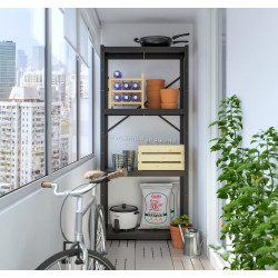 Стеллаж Ikea Bror 40x85x190 (Черный)