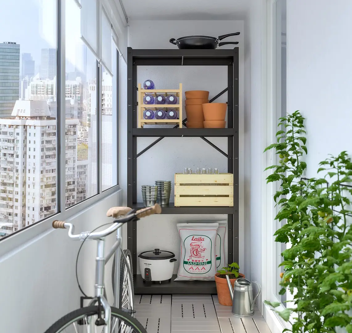 Стеллаж Ikea Bror 40x85x190 (Черный)