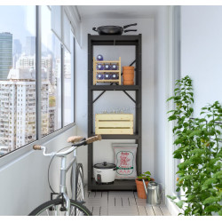 Стеллаж Ikea Bror 65x40x190 (Черный)