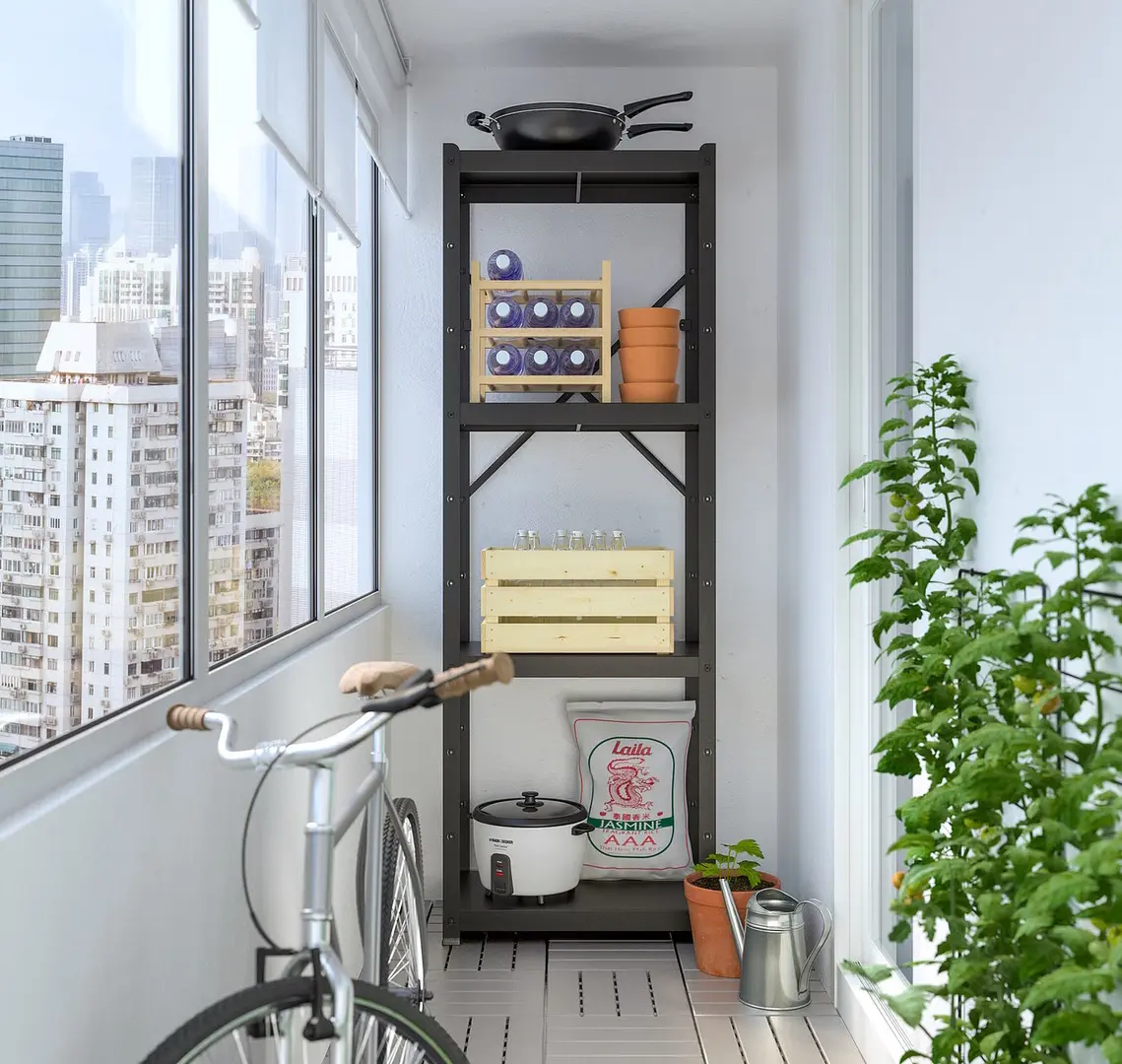Стеллаж Ikea Bror 65x40x190 (Черный)