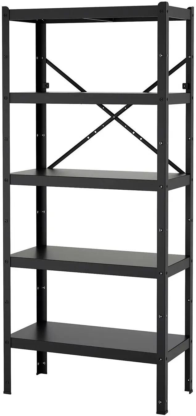 Стеллаж Ikea Bror 85x40x190 (Черный) - 3