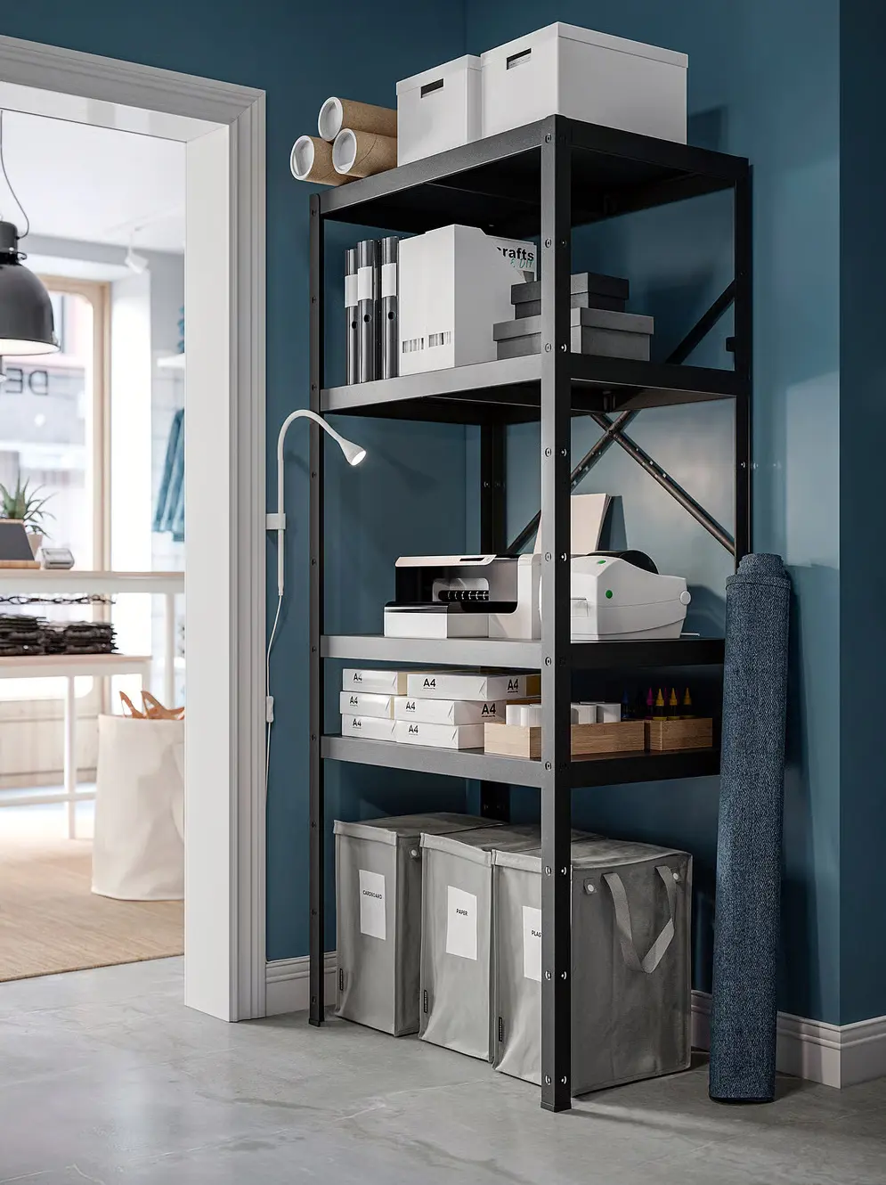Стеллаж Ikea Bror 85x55x190 (Черный) - 2