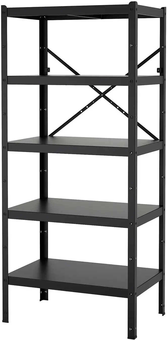 Стеллаж Ikea Bror 85x55x190 (Черный) - 4