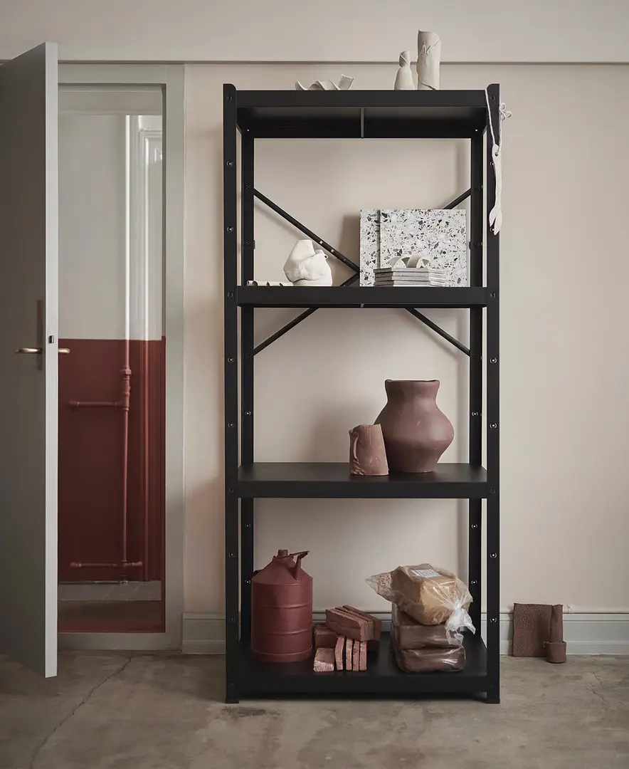 Стеллаж Ikea Bror 85x55x190 (Черный)