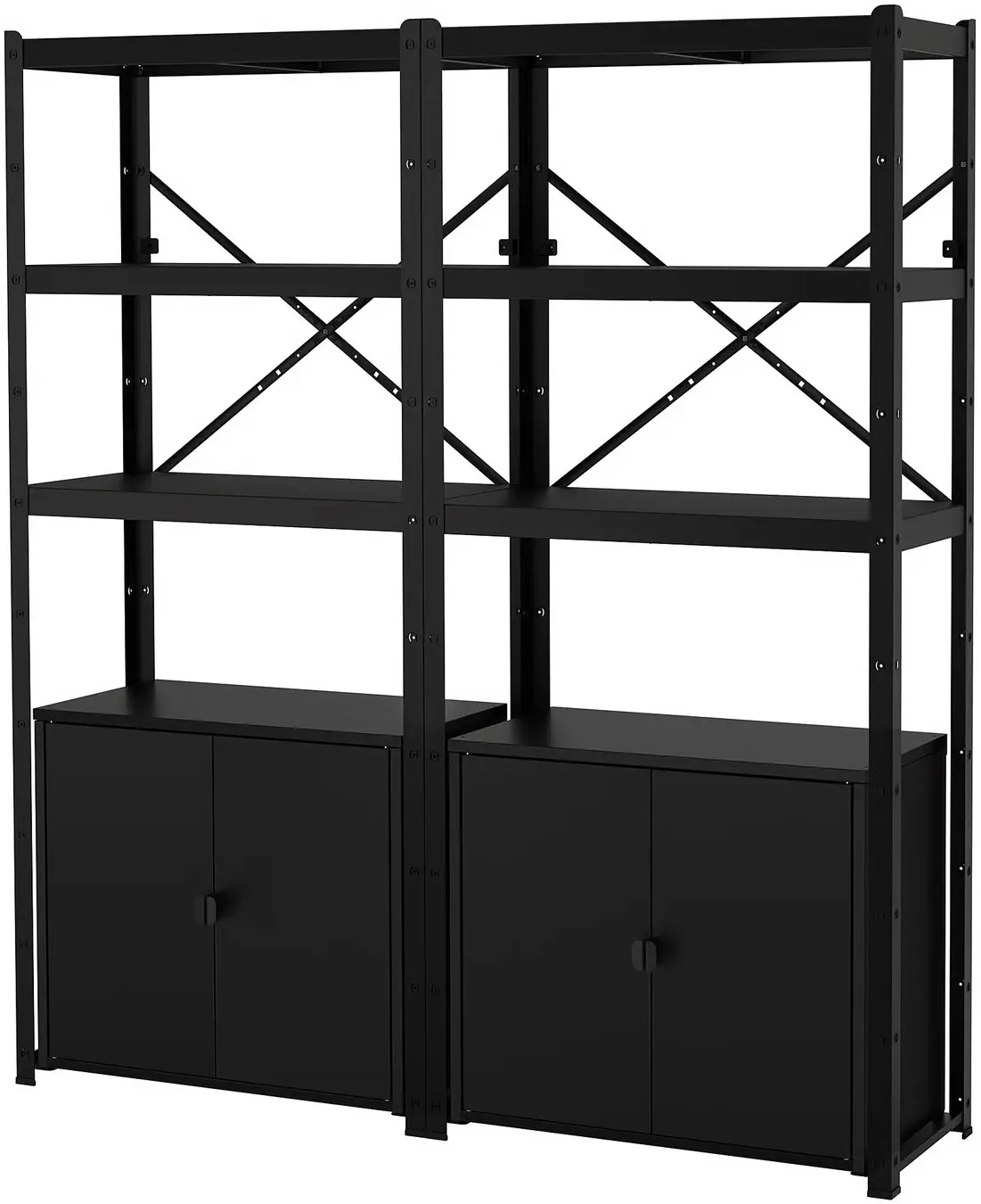 Etajera Ikea Bror cu corpuri 170x40x190 (Negru) - 2