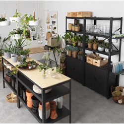 Etajera Ikea Bror cu corpuri 170x40x190 (Negru) Thumb