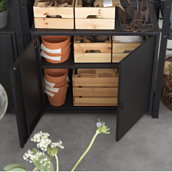 Etajera Ikea Bror cu corpuri 170x40x190 (Negru) Thumb