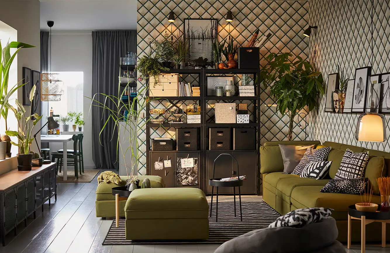 Etajera Ikea Bror cu corpuri 170x40x190 (Negru) - 5