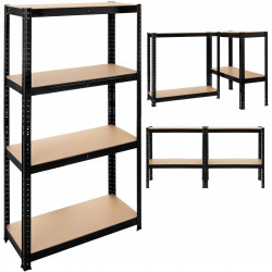 Стеллаж Iso Trade 27341 150x75x30 (Black) Thumb