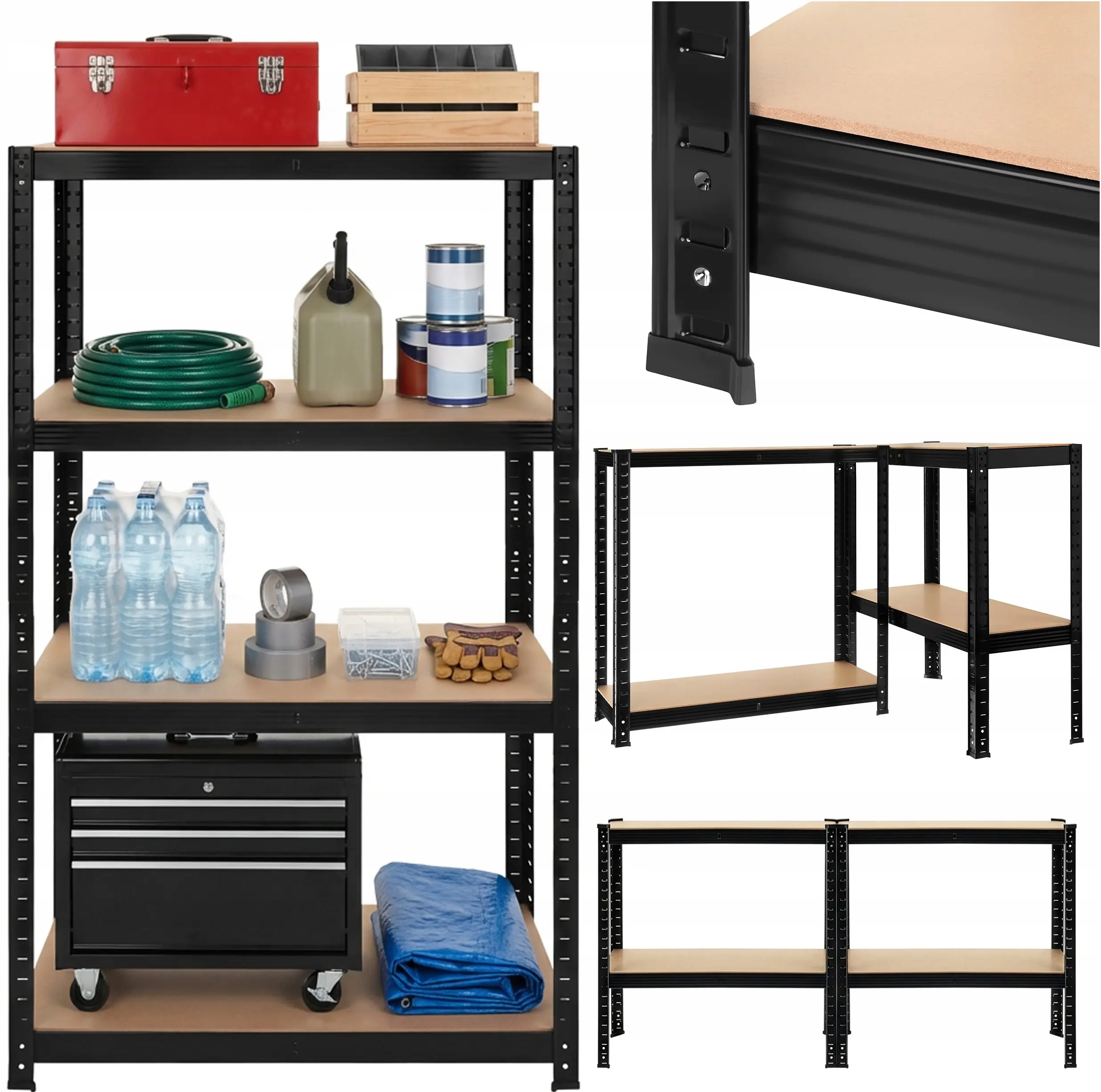 Стеллаж Iso Trade 27341 150x75x30 (Black) - 4