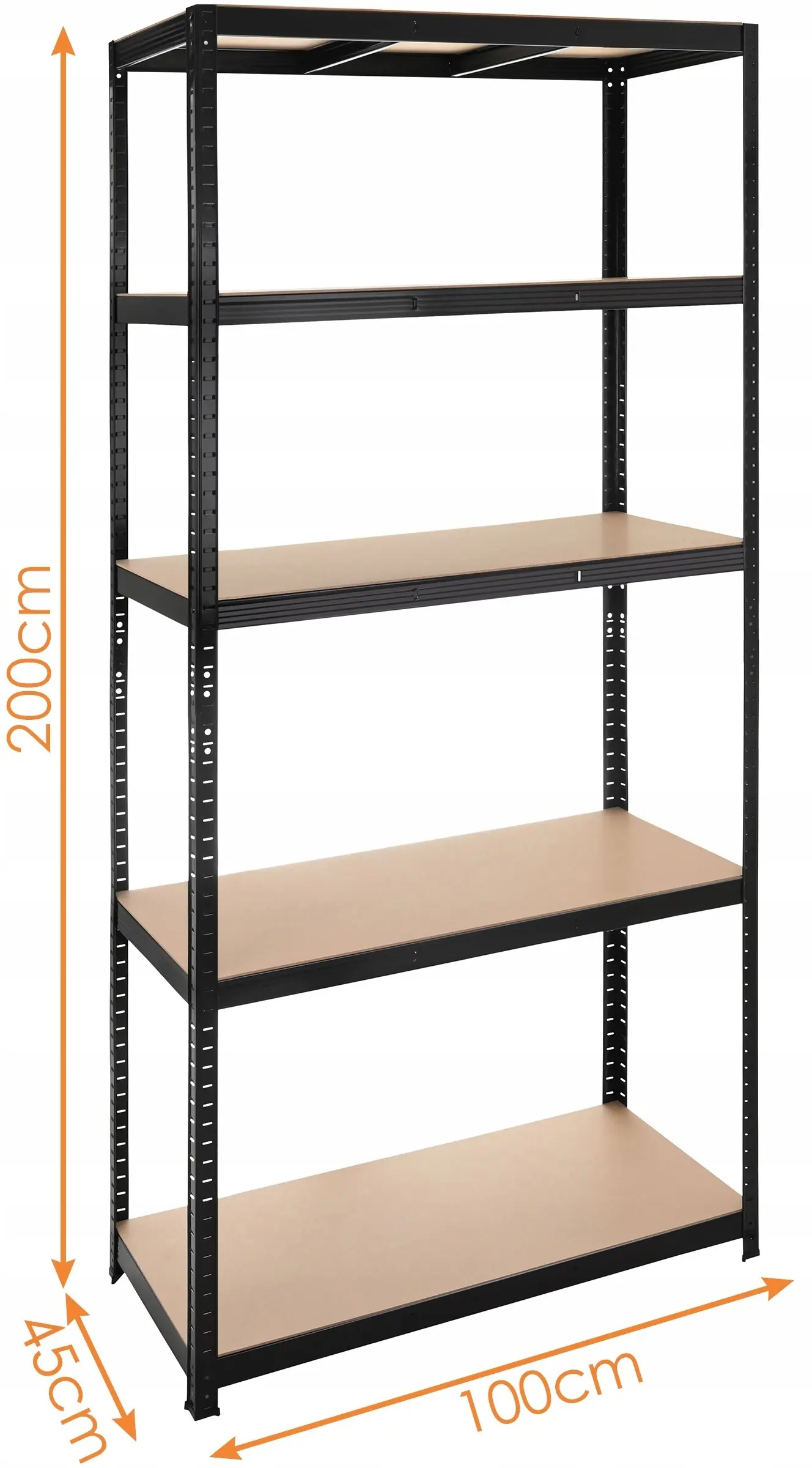 Стеллаж Iso Trade 27342 220x100x45 (Black) - 12