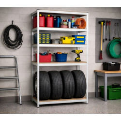 Стеллаж Iso Trade 27509 180x100x60 (Silver)