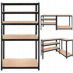 Стеллаж Iso Trade 27510 180x100x60 (Black) Thumb