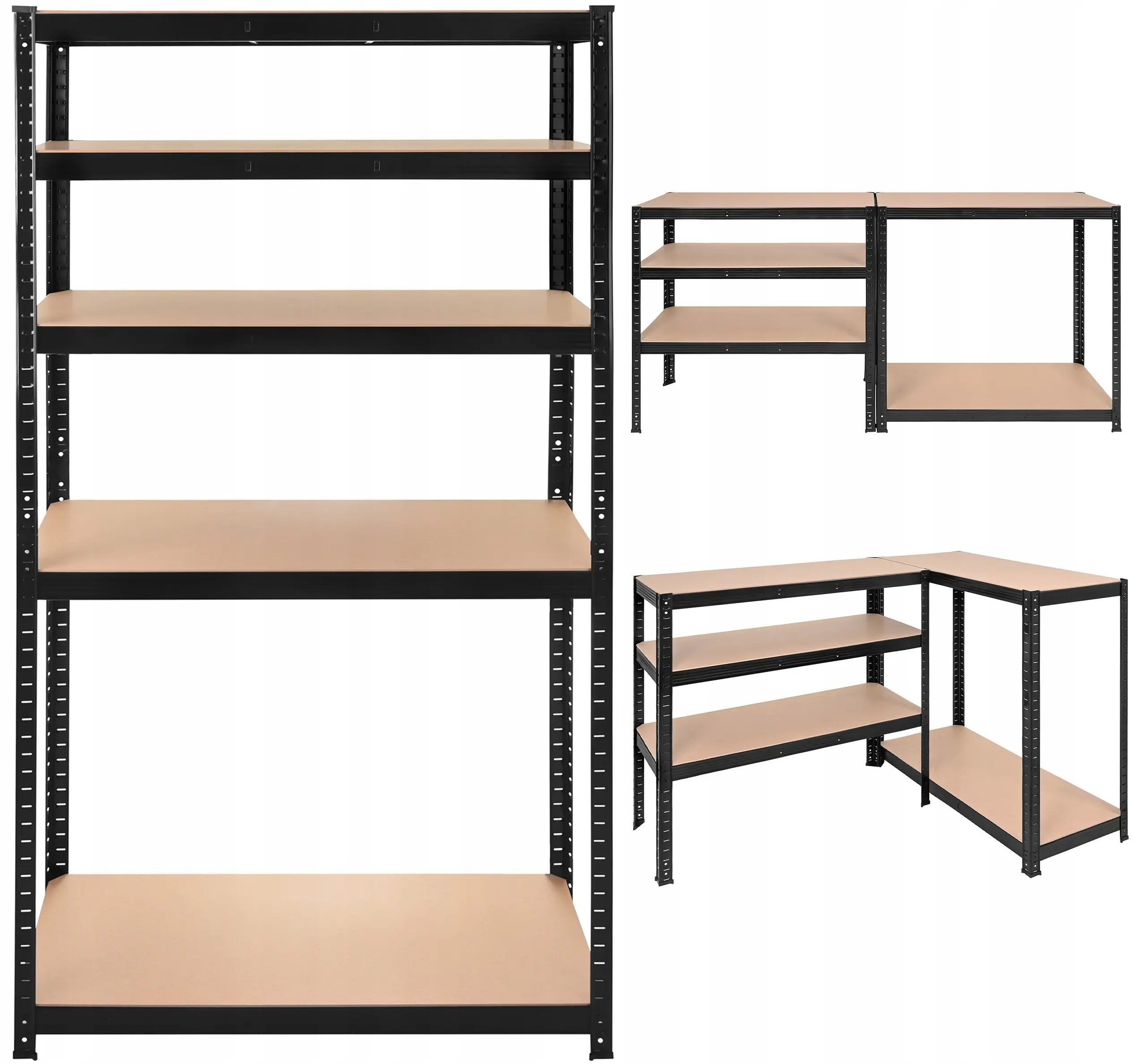 Стеллаж Iso Trade 27510 180x100x60 (Black) - 3