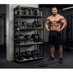 Стеллаж Iso Trade 27510 180x100x60 (Black) Thumb