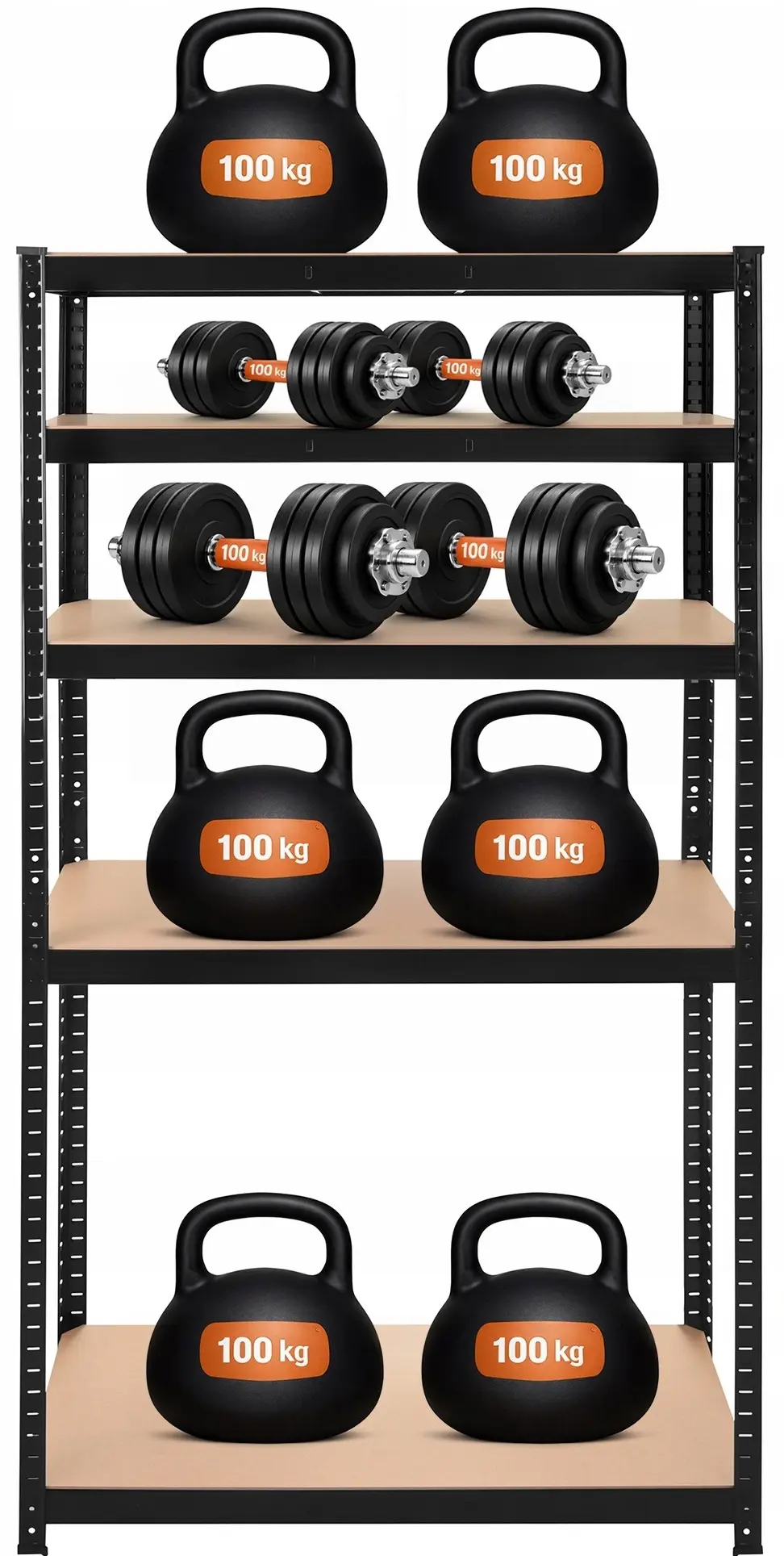 Стеллаж Iso Trade 27510 180x100x60 (Black) - 10