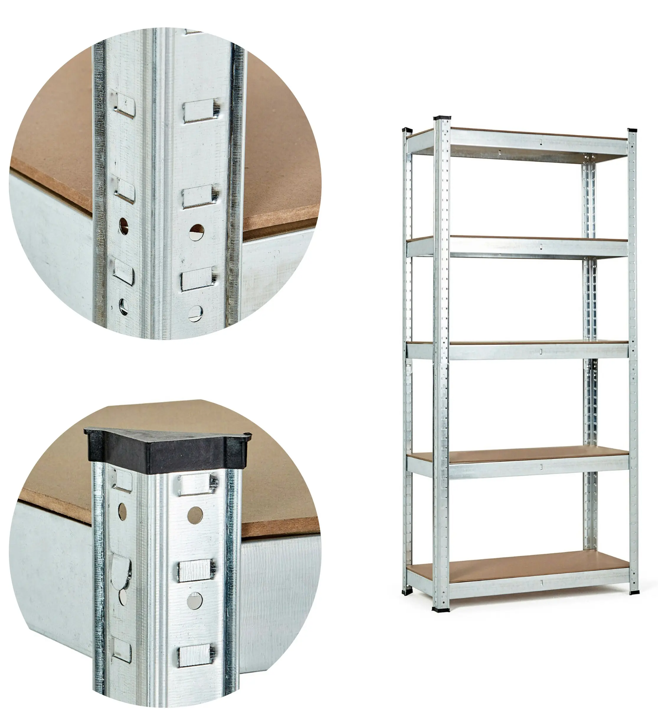 Стеллаж Modern Home G9040A (Natural/Metallic) - 3