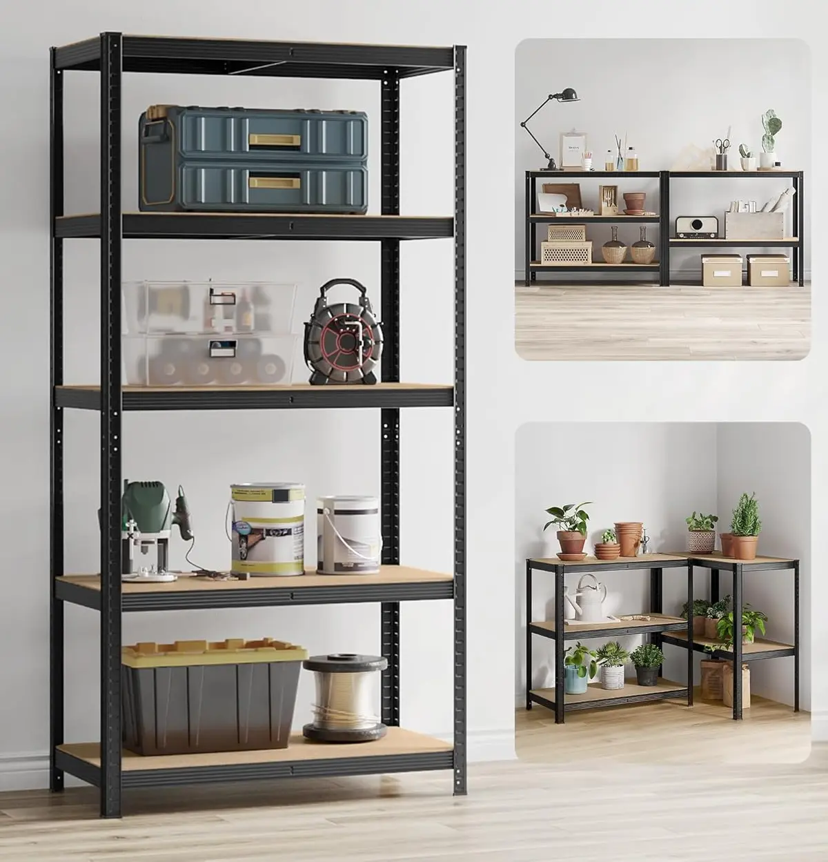 Стеллаж Songmics GLR050B01 (Black) - 3