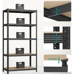 Стеллаж Songmics GLR050B01 (Black) Thumb