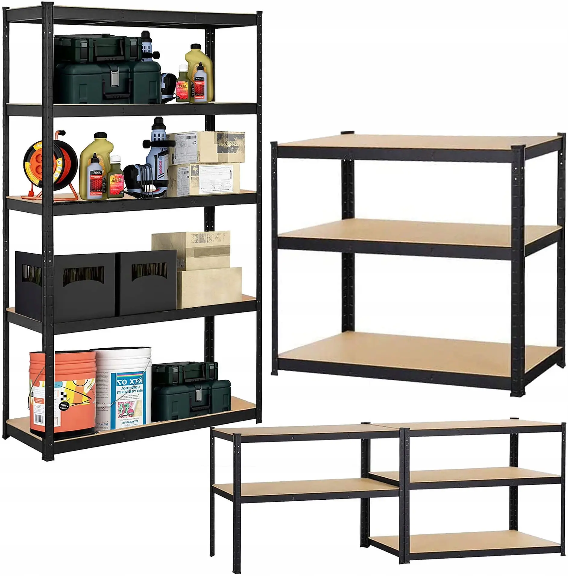 Etajera Springos HA5162 180x90x40 (Black) - 3
