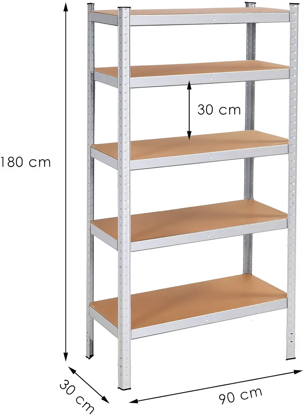 Etajera Springos HA5163 180x90x30 (Silver) - 8