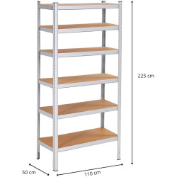 Etajera Springos HA5213 225x110x50 (Silver) Thumb