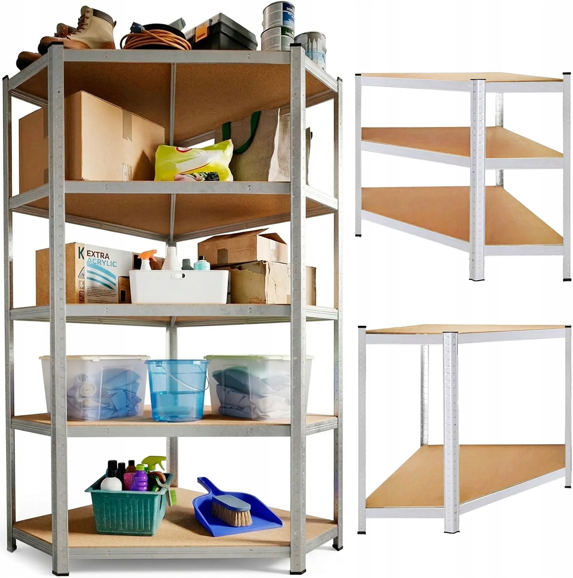 Etajera Springos HA5214 180x90x40 (Silver) - 3
