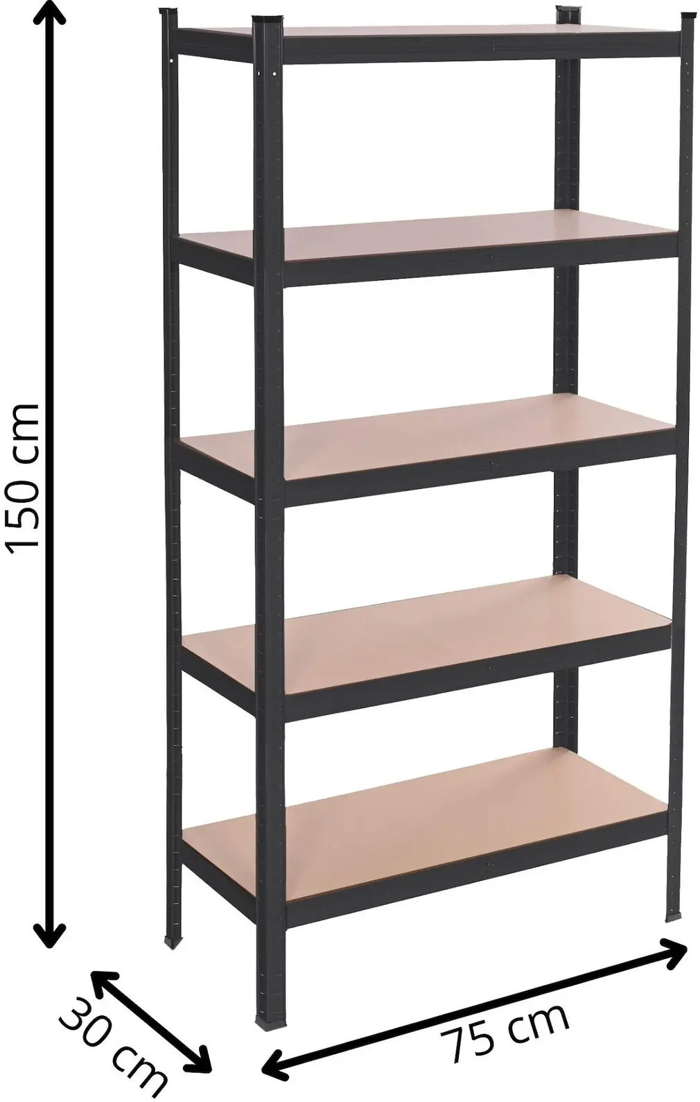 Etajera Springos HA5261 150x75x30 (Black) - 8